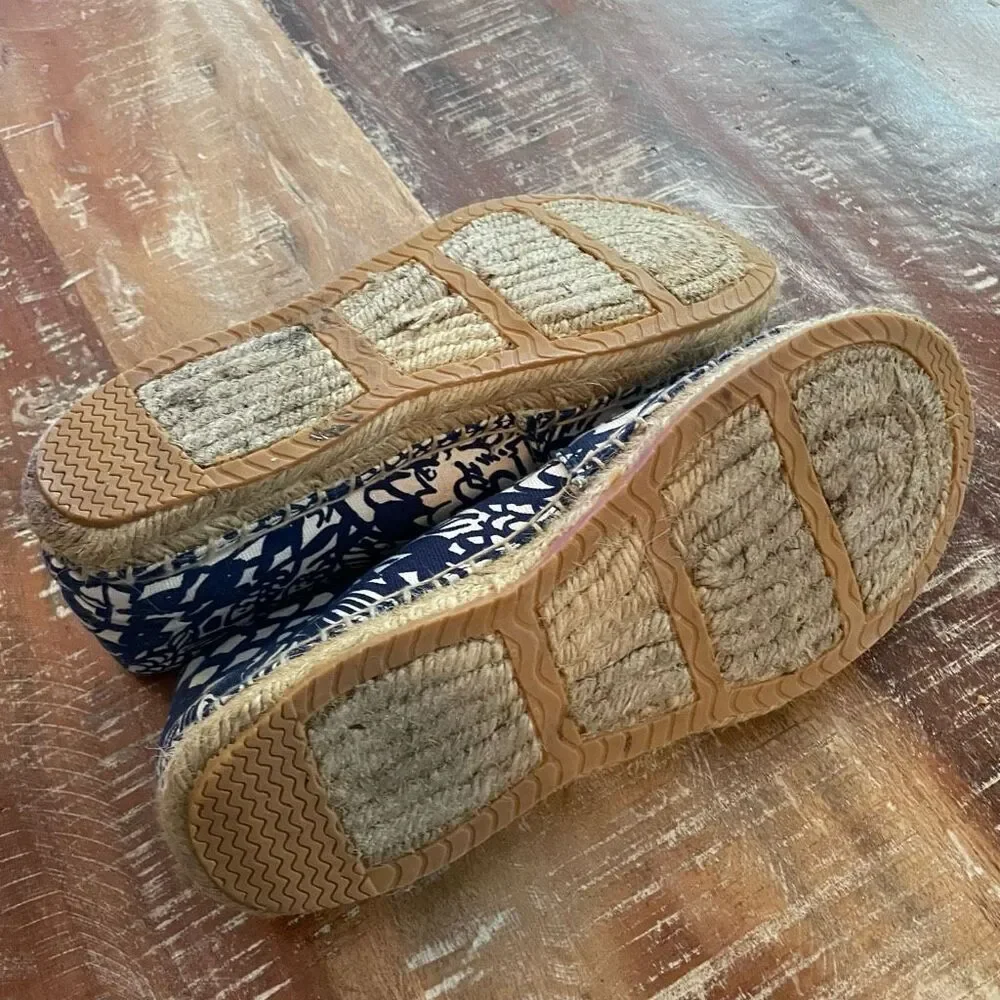 Lilly Pulitzer For Target Espadrilles Moccasin Shoes Sz 7 Fish Swim Upstream Pri